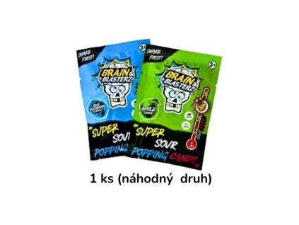 BRAIN BLASTERZ SOUR POPPING CANDY S PŘÍCHUTÍ JABLKA/ MODRÉ MALINY LEVEL 4 SOUR 10G CHN