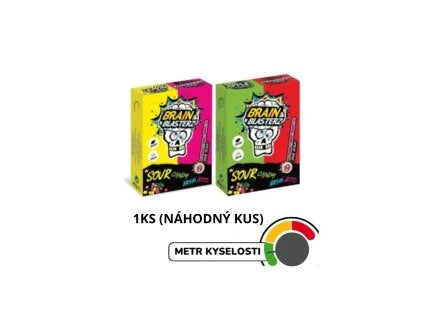 BRAIN BLASTERZ SOUR CANDY BRAIN BITZ S PŘÍCHUTÍ CITRÓNU A MALINY NEBO JABLKA A JAHODY LEVEL 1 SOUR 45G PAK