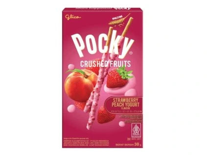 GLICO POCKY CRUSHED FRUITS STRAWBERRY/PEACH YOGHURT 38G THA