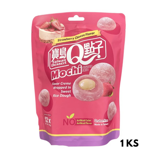 Q Brand Mochi Rýžové Koláčky Strawberry Cheese 15g TWN